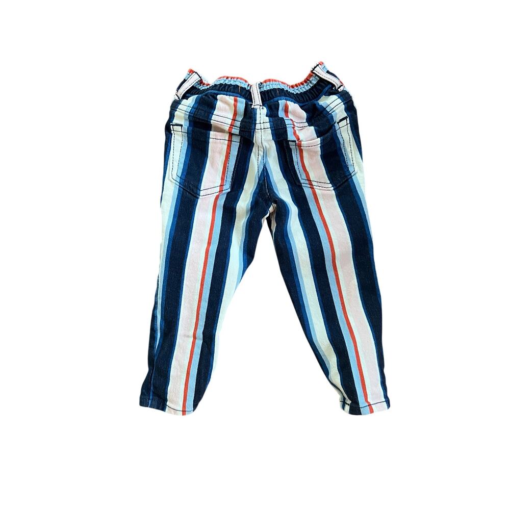 Gymboree Toddler Navy Pink White Striped Pants |18-24M - Picture 3 of 3